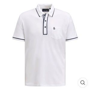 “Original Penguin” white and navy collared shirt